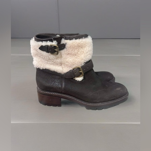 Coach Leather Shearling Ankle Boot - Picture 3 of 6